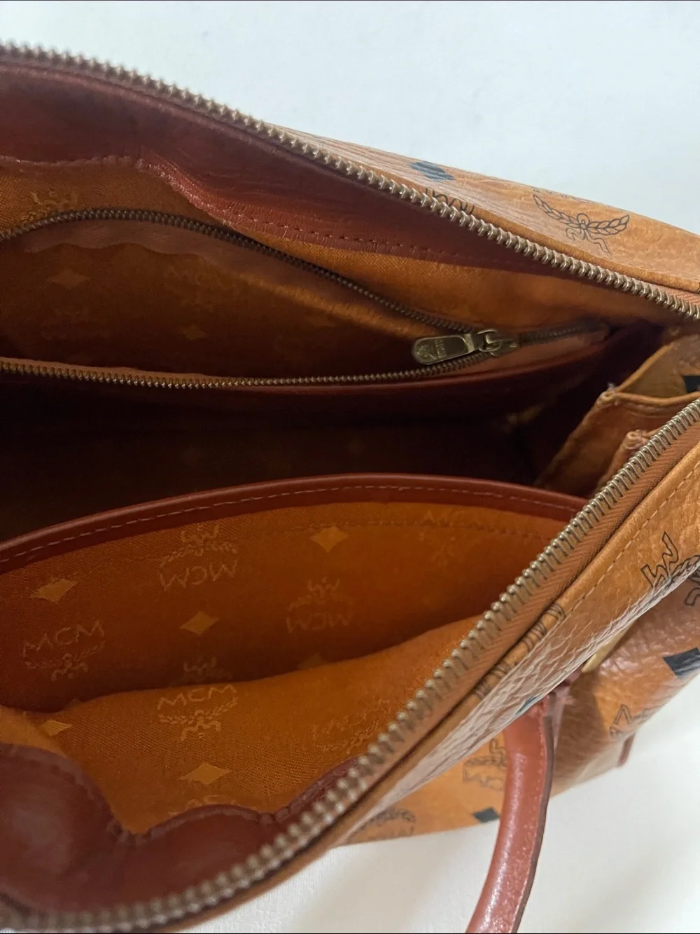 MCM Boston Leather Vintage Boston Shoulder Bag